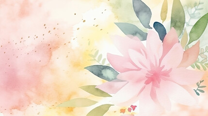 Fototapeta na wymiar Generative AI banner illustration for spring mothers day