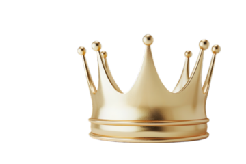gold crown for king  PNG Transparent white background