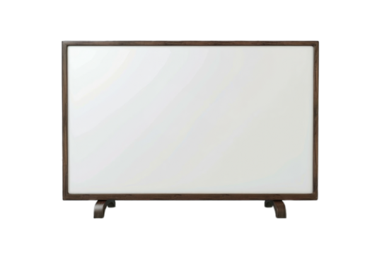 a empty whiteboard mockup template  for text on PNG Transparent white background