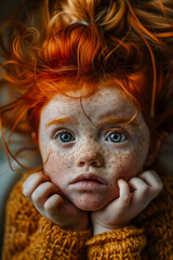 Freckles and Feelings Toddler's Moods Captured in an Enigmatic Expression