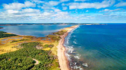 Sandy beach on the Atlantic Ocean. Cavendish, Prince Edward Island, Canada