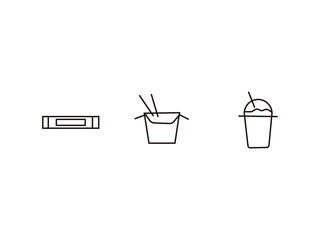 There are different types of fast food icon designs.