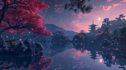 日本の桜風景｜japane cherry_blossomes  sightseening | Generate AI
