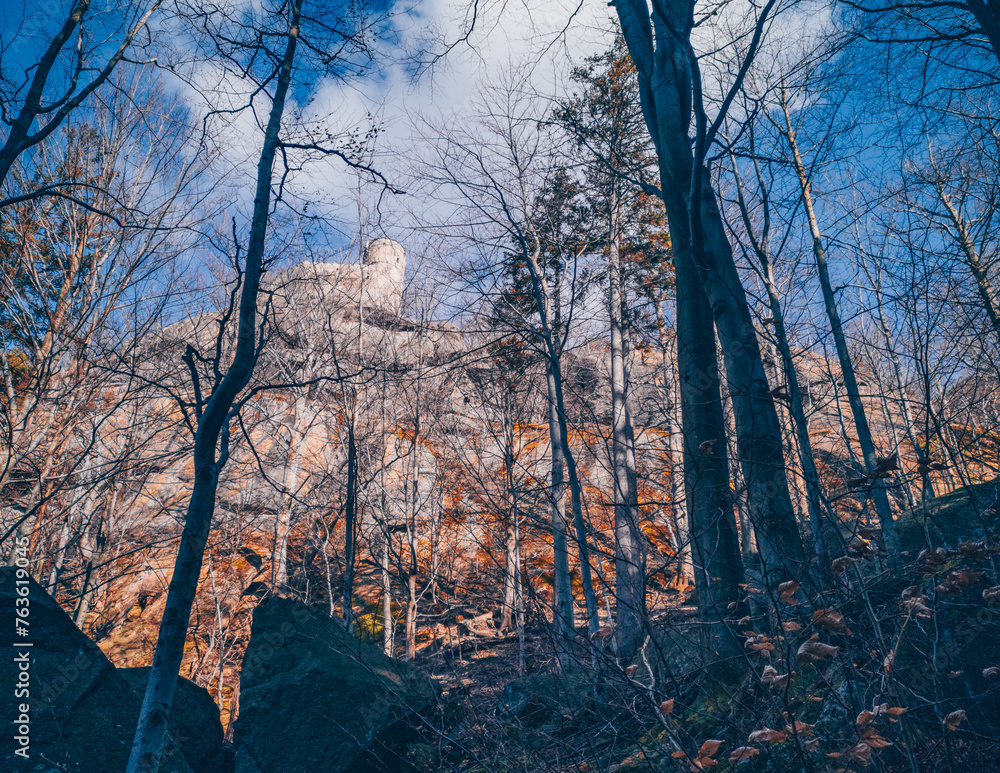 Wall mural trail to chojnik castle - sudety mountains - poland