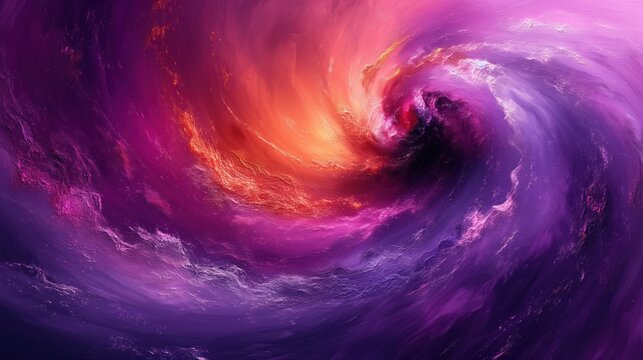 A Mesmerizing Abstract of Swirling Purples and Warm Hues