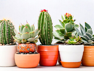 Fototapeta premium cactus isolated on a white background 