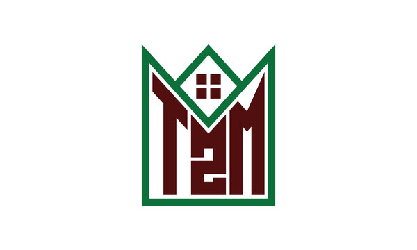 TZM initial letter real estate builders logo design vector. construction, housing, home marker, property, building, apartment, flat, compartment, business, corporate, house rent, rental, commercial