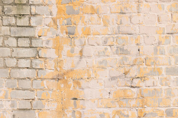 Texture of an old brick wall. Brick wall background.