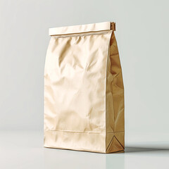 Blank paper bag for mockup 3d render illustration