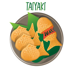Taiyaki, Japanese fish cake with bean filling