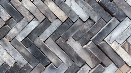Modern Herringbone Pattern Slate Tile Background for Trendy Interior Design