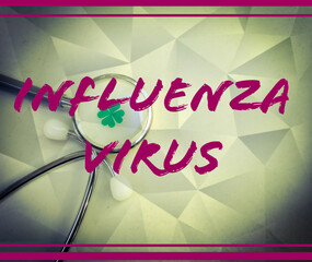 Influenza virus H5N1 test, avian influenza virus (AIV), avian flu or bird flu.