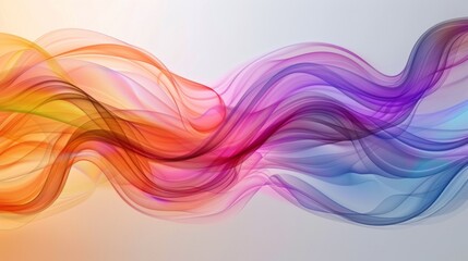 A colorful abstract background with waves of different colors, AI - obrazy, fototapety, plakaty
