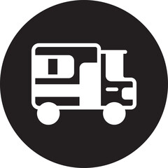 school bus glyph icon
