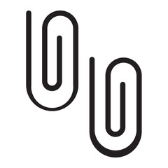 paper clip glyph icon