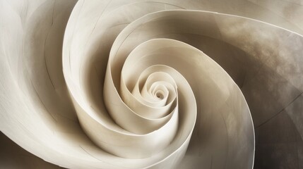 Macro, abstract, background picture of a paper spiral on paper background - obrazy, fototapety, plakaty