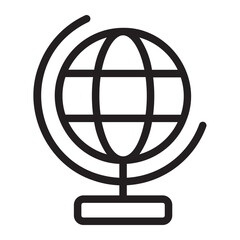 globe line icon