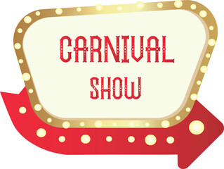 Vintage lightbox circus carnival board