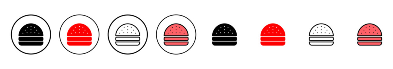 Burger icon vector illustration. burger sign and symbol. hamburger