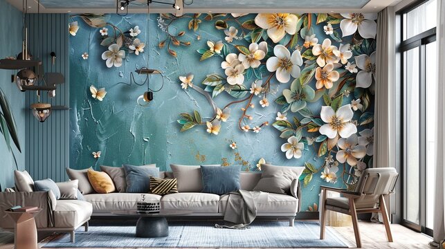 Custom 3D printed wallpaper