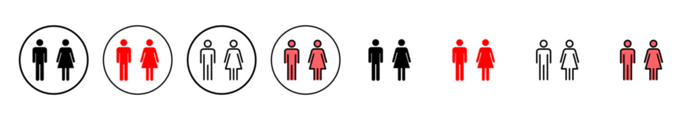 Man and woman icon vector illustration. male and female sign and symbol. Girls and boys