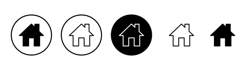 Home icon vector isolated on white background. House vector icon. Address