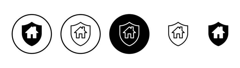 Home insurance icon vector isolated on white background. home protection icon