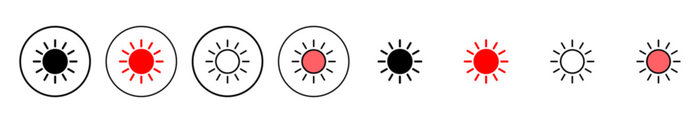Sun icon vector illustration. Brightness sign and symbol.