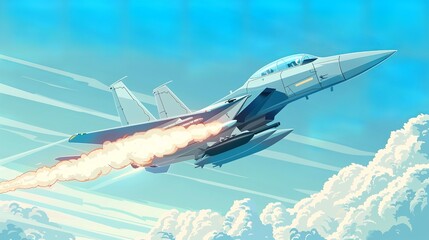 Fighter jet in action - obrazy, fototapety, plakaty
