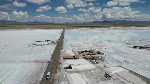 aerial view of Salinas Grandes, Jujuy, Argentina - mar 2th 2024