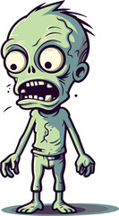 Cacophonous Vector Drawing of a Zombie with Tattered Cargo Pants That Lets Out a Cacophonous Howl That Echoes Through the Night