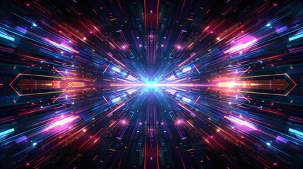 Abstract Digital Background Illustrating Transformation and Technology Futuristic Concept Art