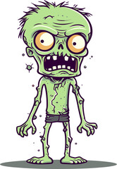 Malignant Vector Artwork Depicting a Zombie in Cargo Pants That Is Filled with a Malignant Hatred for All Living Things