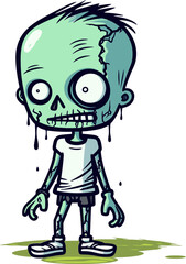 Obraz na płótnie Canvas Epidemic Expressions Zombie Vector Illustration Concepts