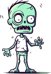 Naklejka premium Graphic Epidemic Illustrations of Zombie Spread