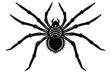 sea spider silhouette vector illustration