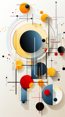 Obraz premium Abstract Geometric Composition with 3D Spheres and Lines