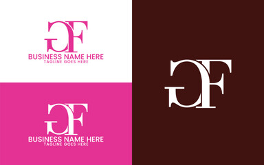 Initial letter GF logo design, luxury GF linked monogram logo design