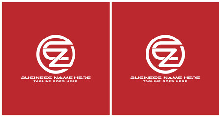 Intial Letter CZ Logo or EZ Logo design - obrazy, fototapety, plakaty