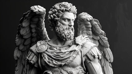 Fototapeta na wymiar roman statues male angel