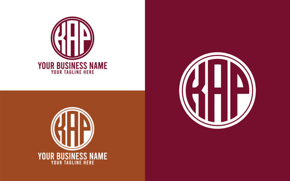 KAP circular logo, KAP Monogram logo design