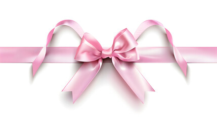 pink ribbon isolated on white background.