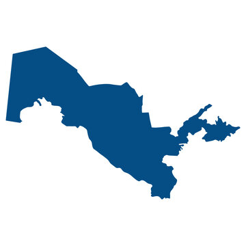 recommend clip art: Uzbekistan map. Map of Uzbekistan in blue color