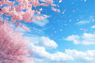 青空と桜