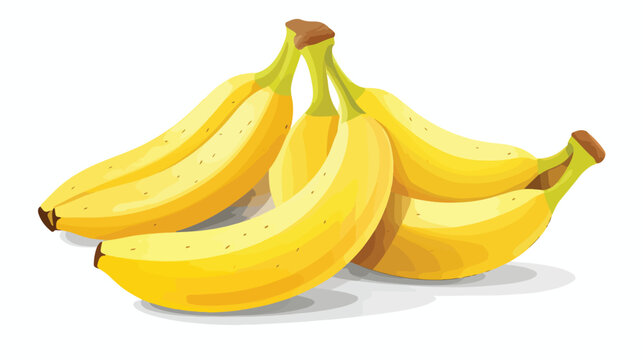 Fresh banana three slices natural food vector cartoon