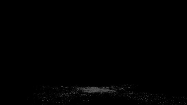 Explosion of white smoke and dust - Visual effect isolated on black background