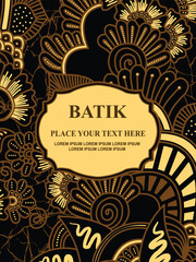 Luxurious and elegant vector Javanese ethnic batik pattern template for printing needs	