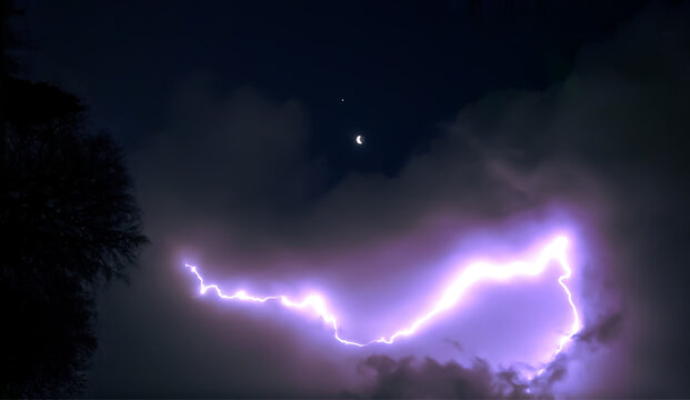 lightning in the night