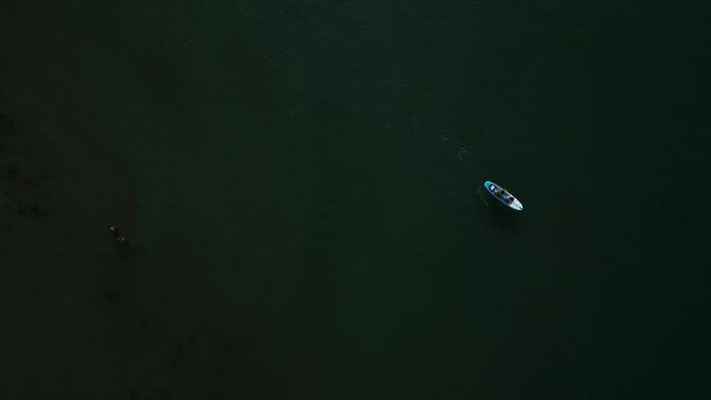 Aerial video of a tourist making a sap by Gav Spain Spain