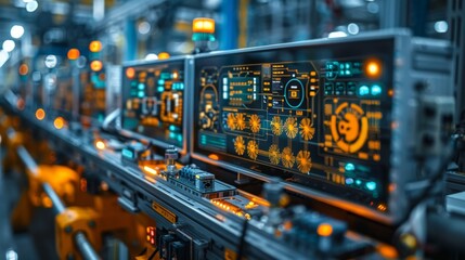 Naklejka premium AI revolutionizes product development with deep data analysis for personalized offerings, trend prediction, and improved user experiences, aligning closely with market demands. 